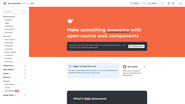 Web Awesome screenshot