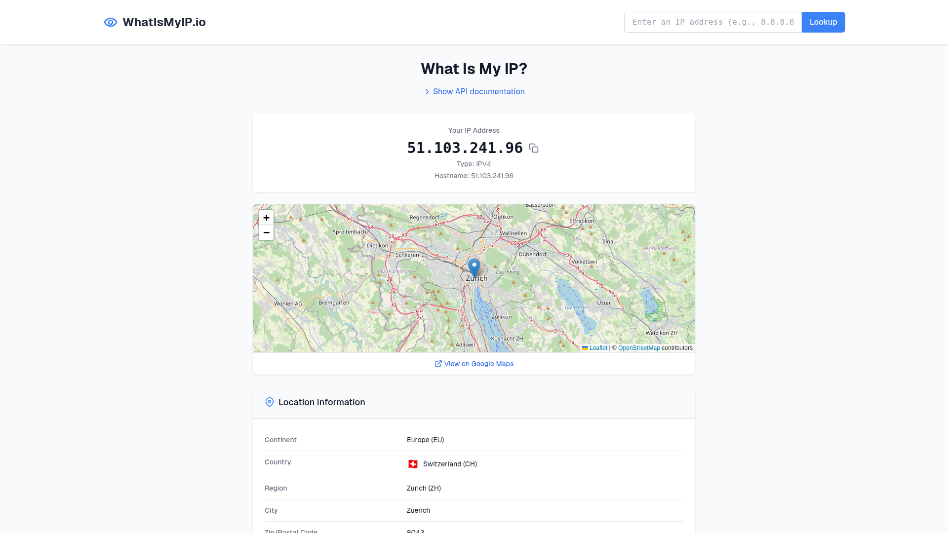 WhatIsMyIP screenshot