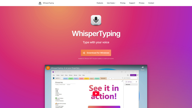 WhisperTyping screenshot