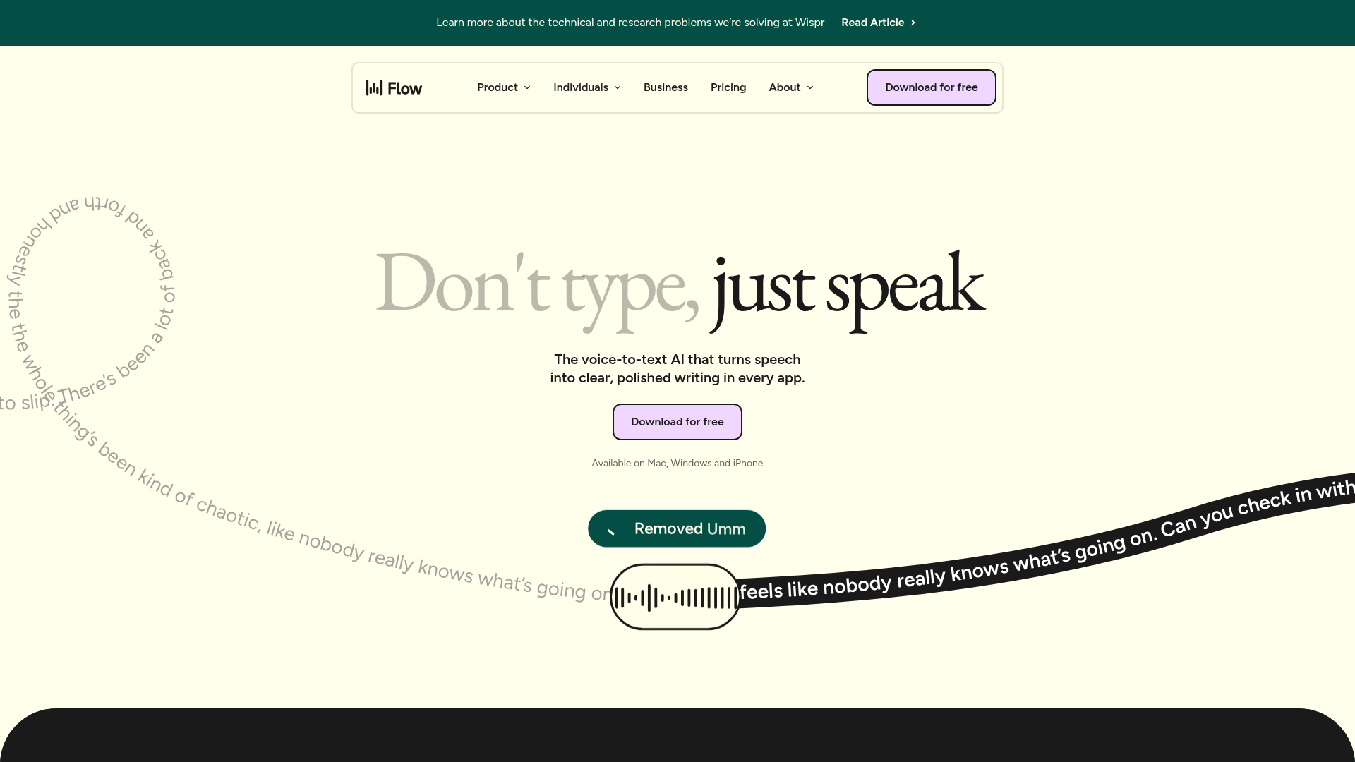 Wispr Flow screenshot